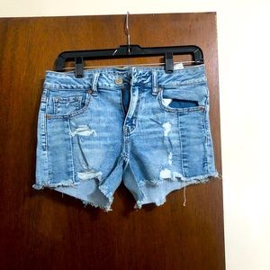 Blue denim shorts size 8